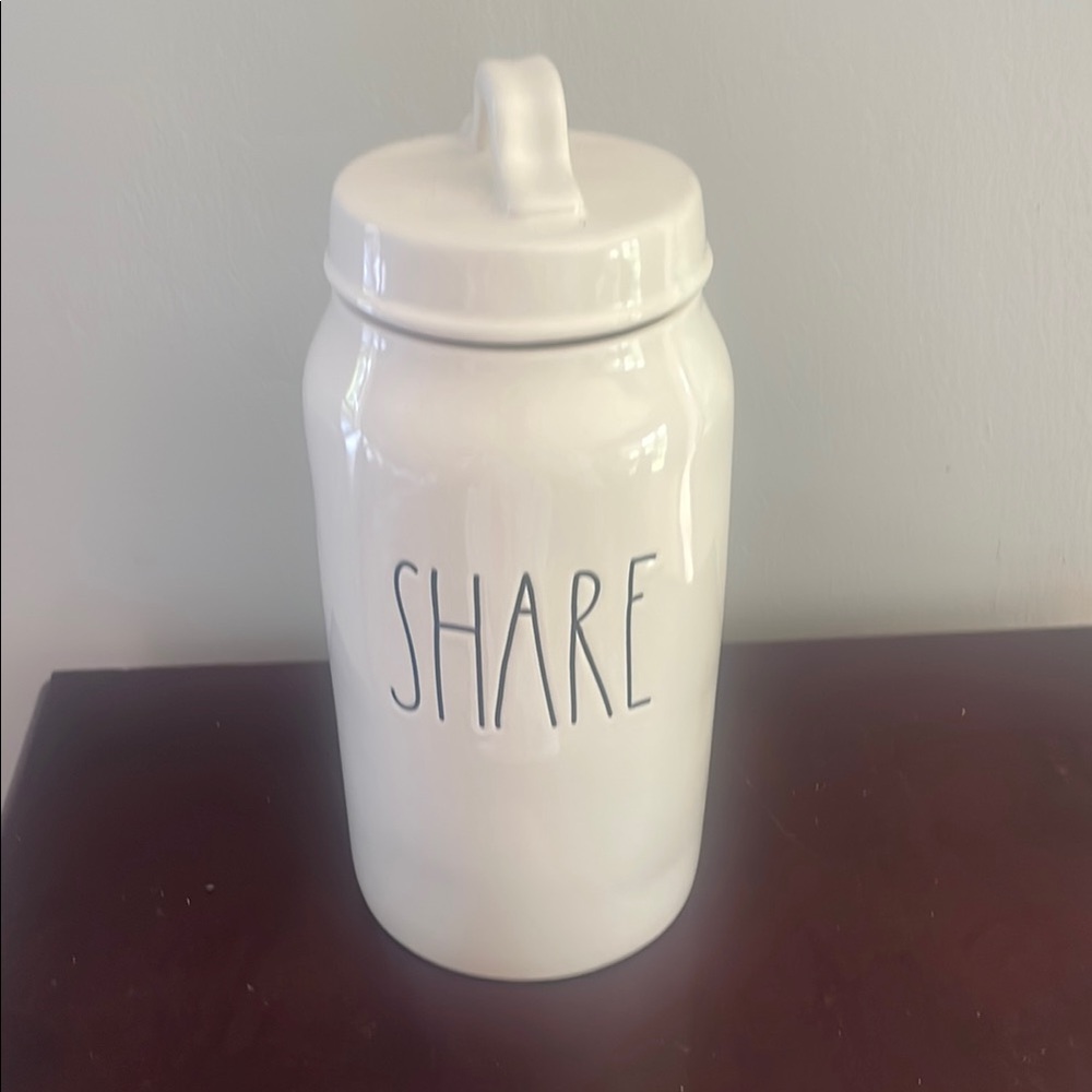 White Ceramic Jar with Lid